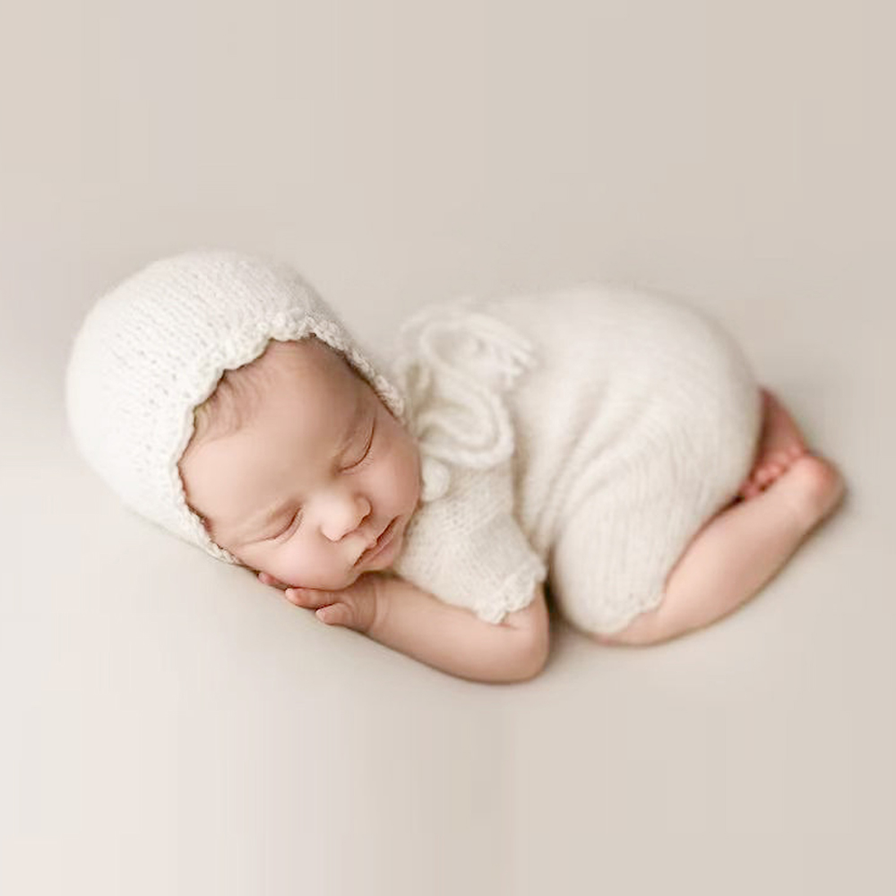Photo Booth Prop - Pasgeboren fotografie rekwisieten baby jumpsuit hoed