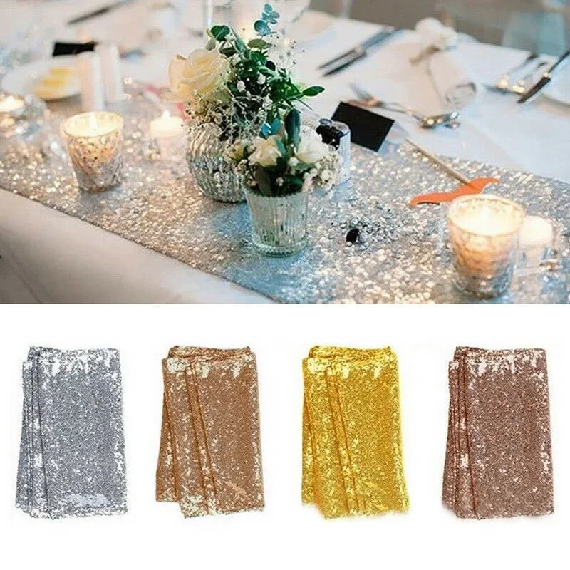Table Runner Sequin - Feestelijk pailletten tafelkleed tafelloper servies baby