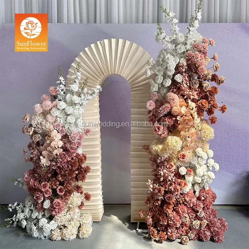 Wedding Arch Flower - Hangende metalen bloemenbogen met zijden bloemen