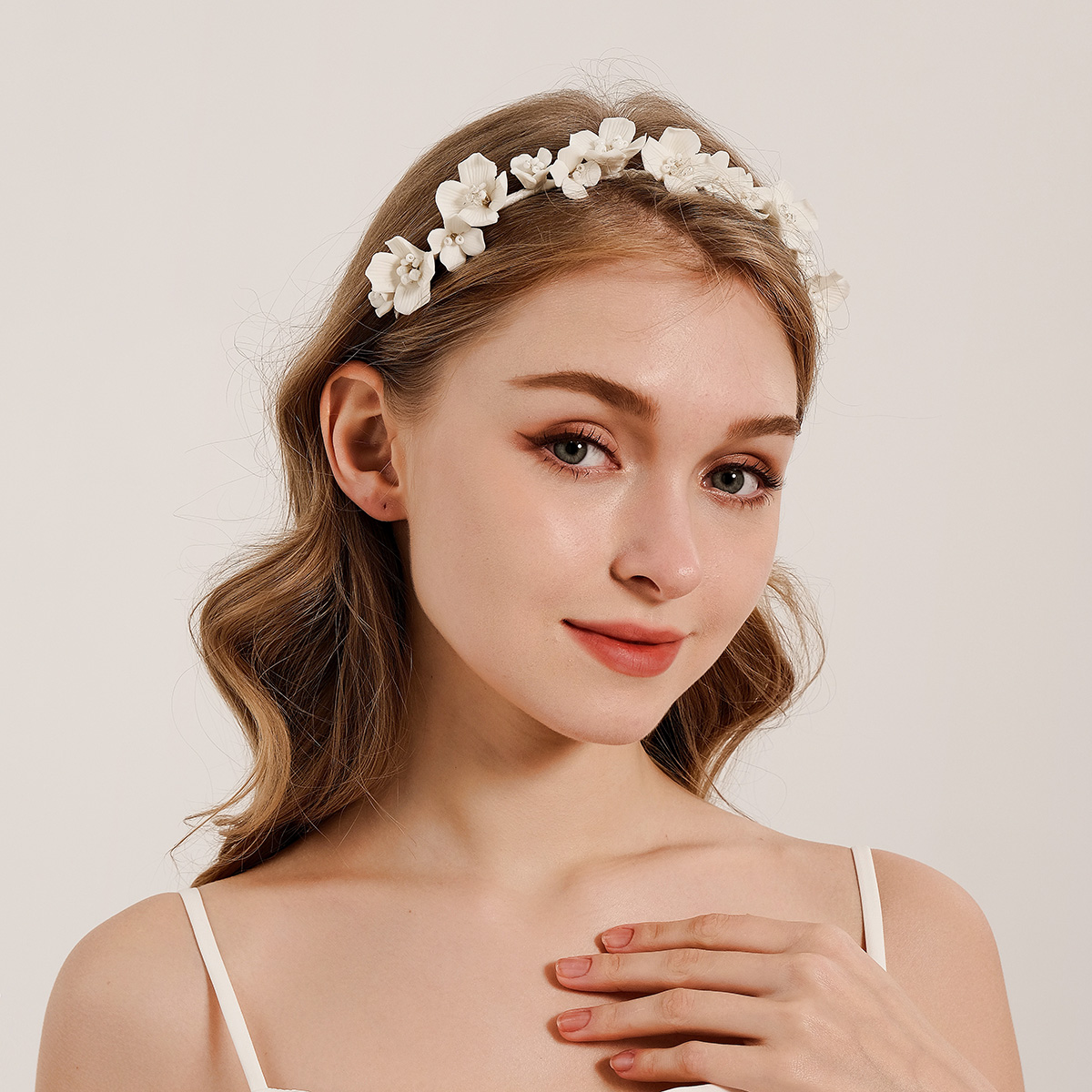 Wedding Arch Flower - Efily Bruid Witte Bloem Haarhoepel Fee