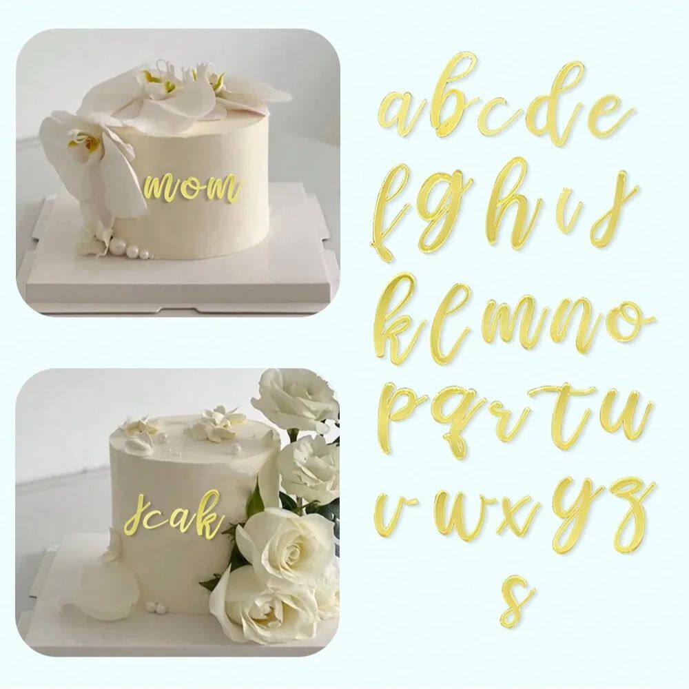 Wedding Z - 1set Gouden Spiegel Acryl A-Z Engelse