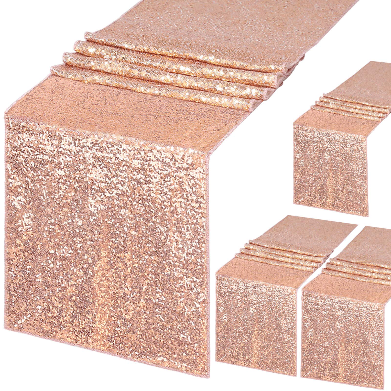 Table Runner Sequin - 4 stuks glitter pailletten tafelloper voor