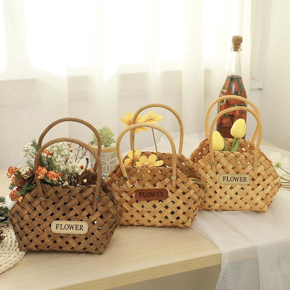 Wedding Hampers - Rieten geweven hangende mand muurhangende plantenbak