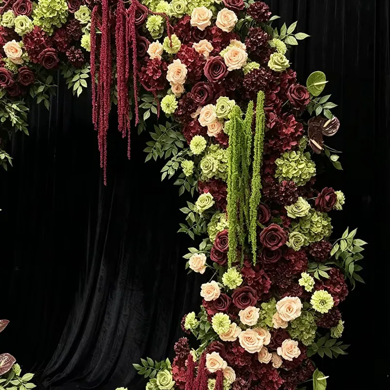 Bruin-saliegroene hangende kwa - Wedding Arch Flower recensie en prijs