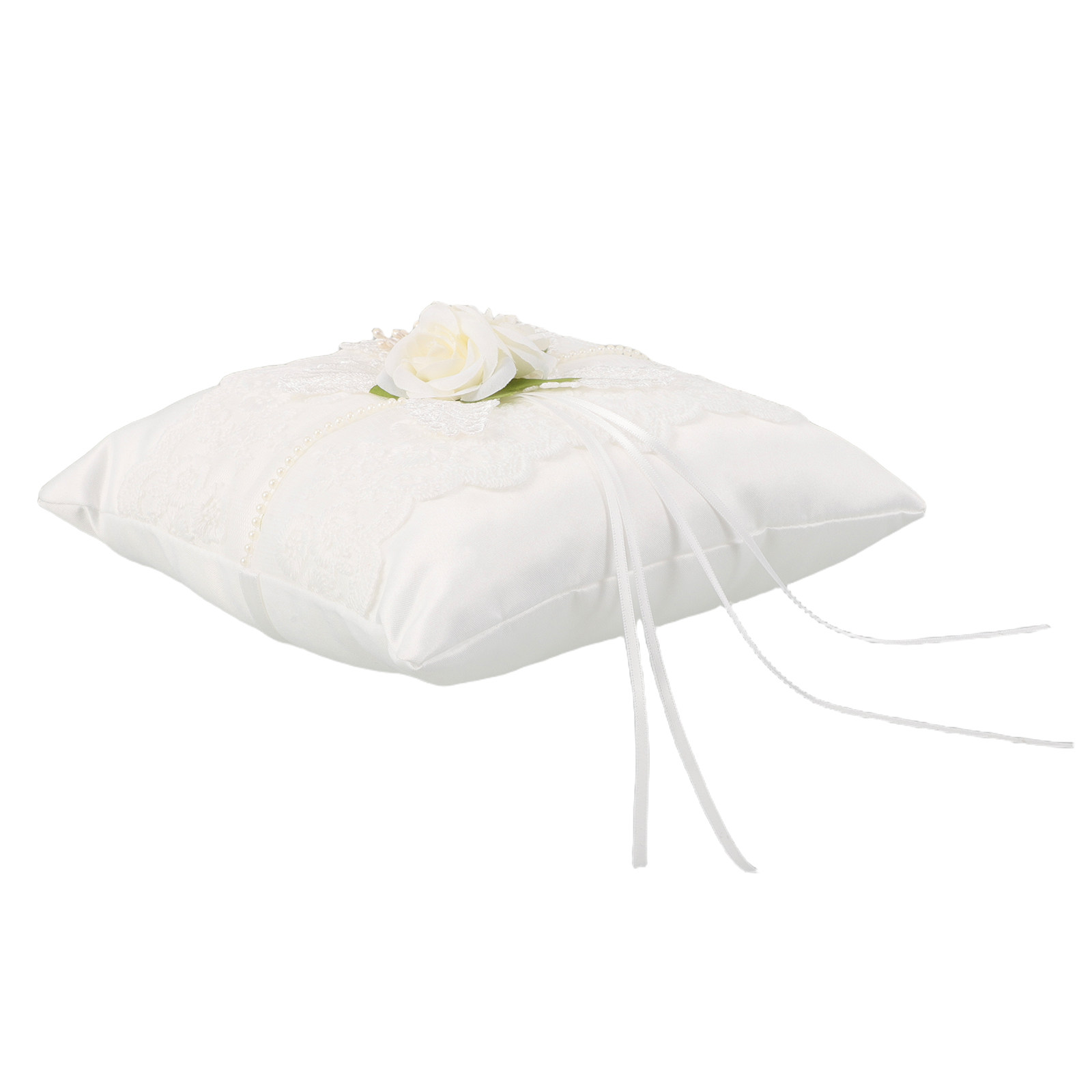 Bruiloft kanten ringkussen wit - Ring Bearer Pillow recensie en prijs