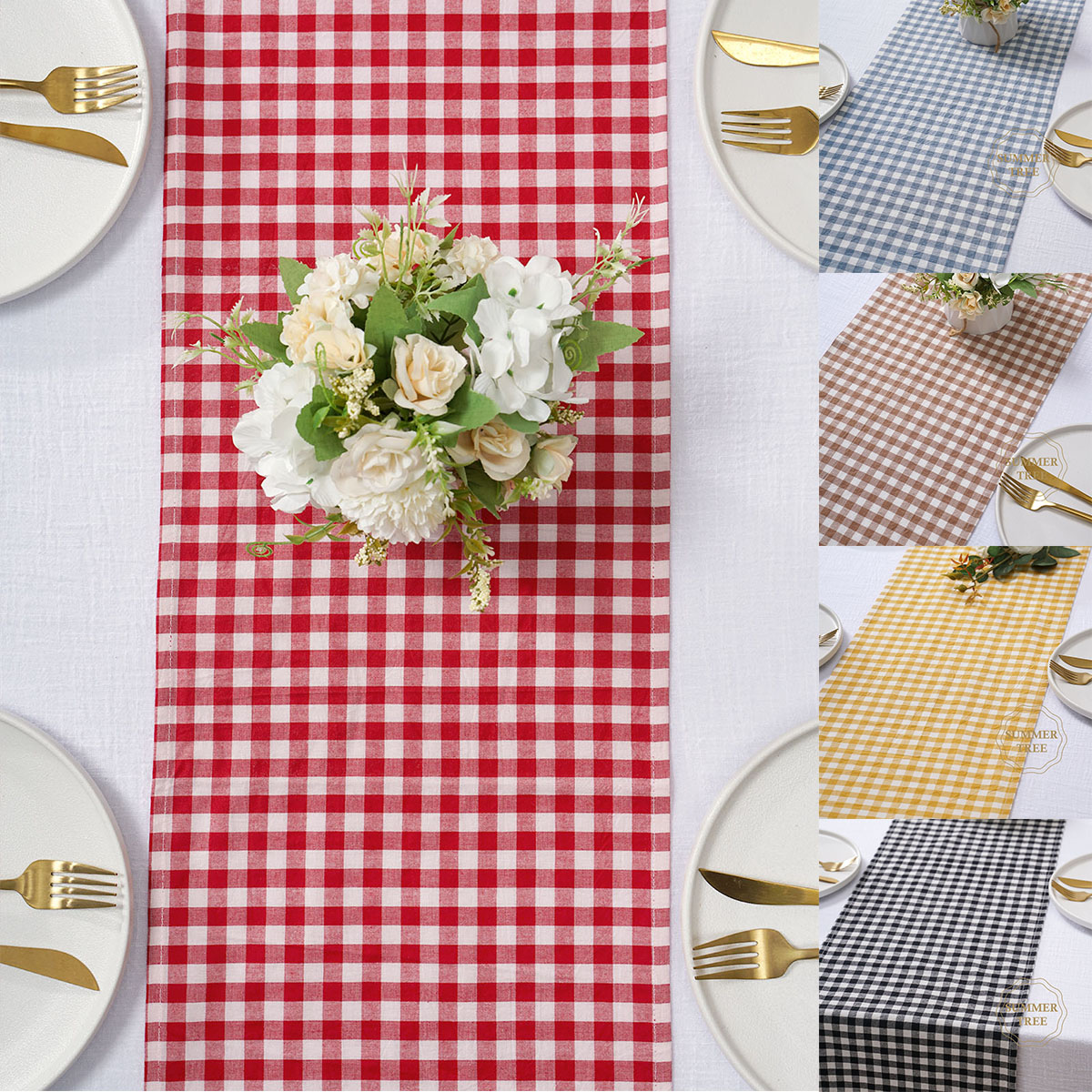 Rustieke geruite katoenen tafe - Wedding Ceremony Supply recensie en prijs