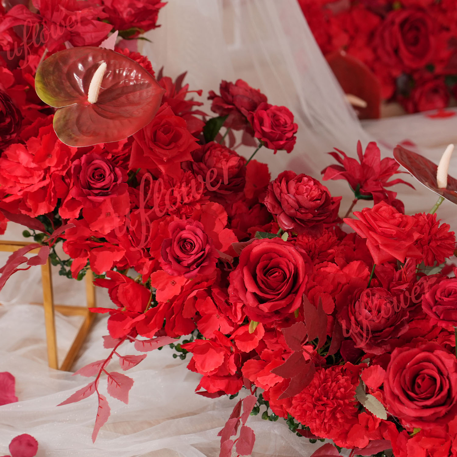 Uflower Rode Bloem Rij Huwelij - Wedding Arch Flower recensie en prijs