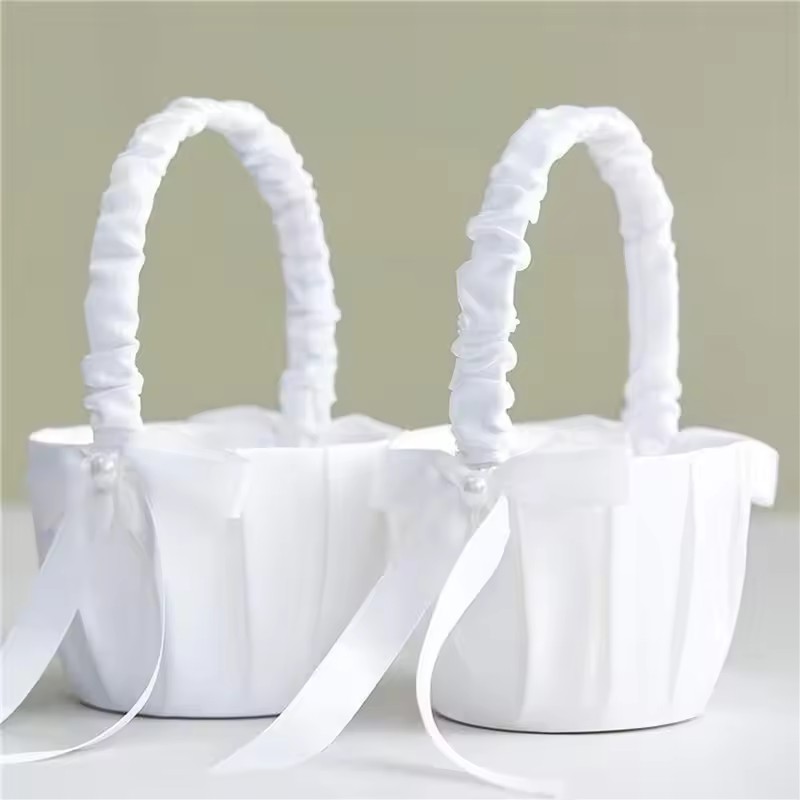 Bruids wit satijnen strik bloe - Wedding Hampers recensie en prijs