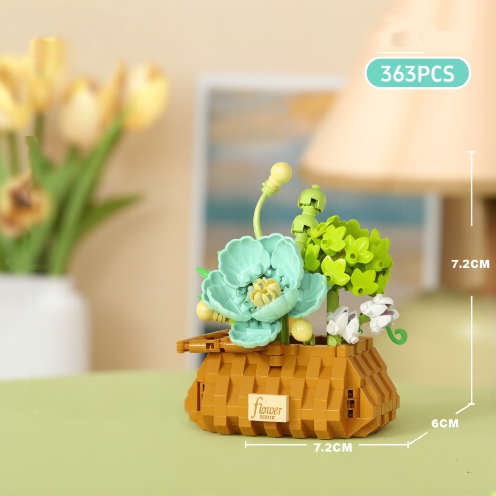 Bloemenmandset bouwstenen – DI - Wedding Hampers recensie en prijs
