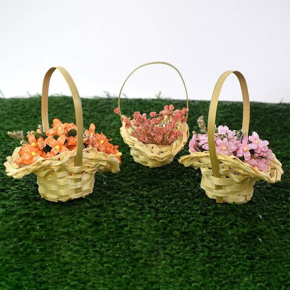 Mini Vlecht Bloemenmanden Met  - Wedding Hampers recensie en prijs