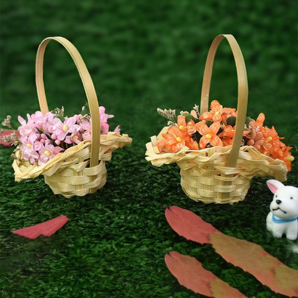 Mini Vlecht Bloemenmanden Met  - Wedding Hampers recensie en prijs