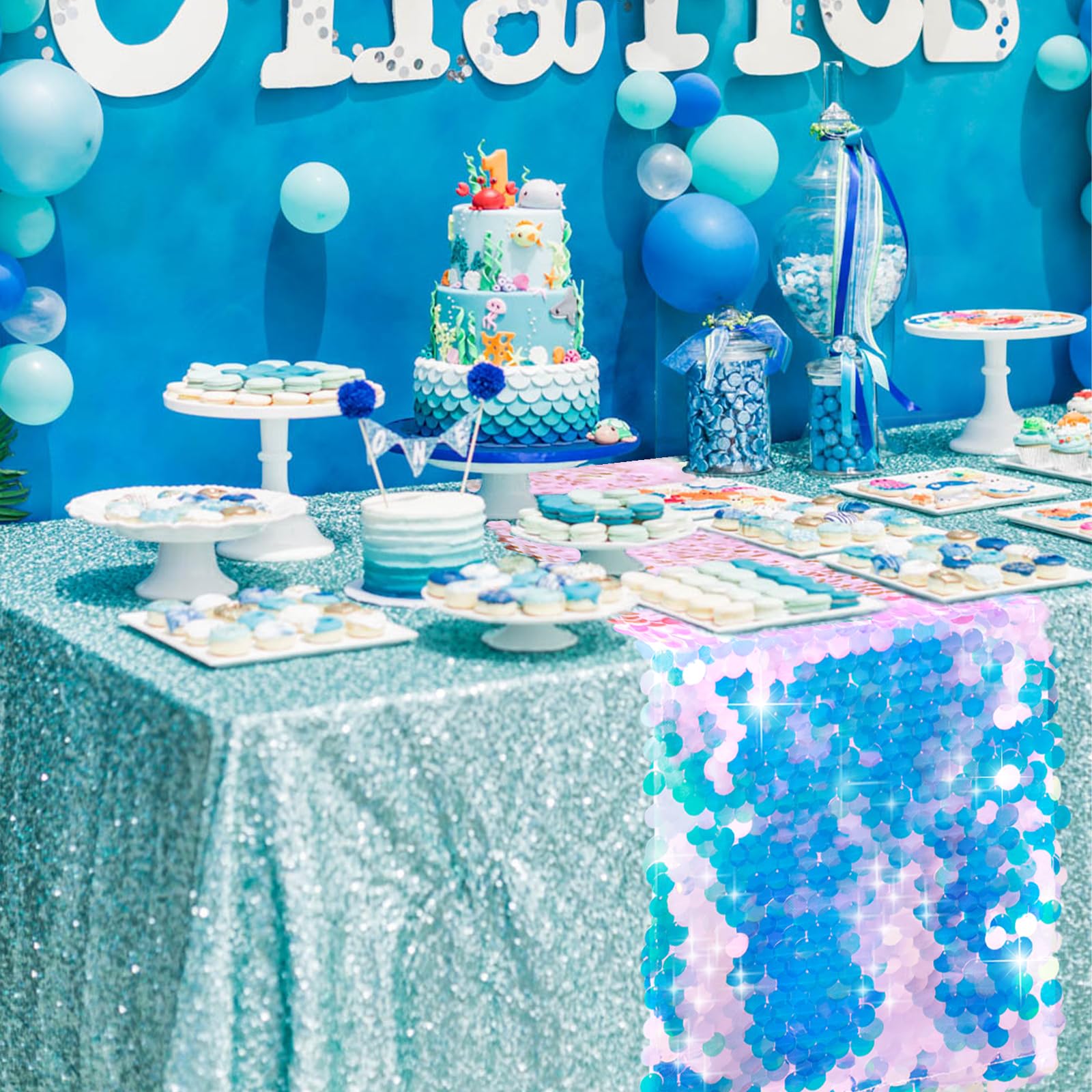 Zeemeerminfeest Tafelloper Zee - Table Runner Sequin recensie en prijs
