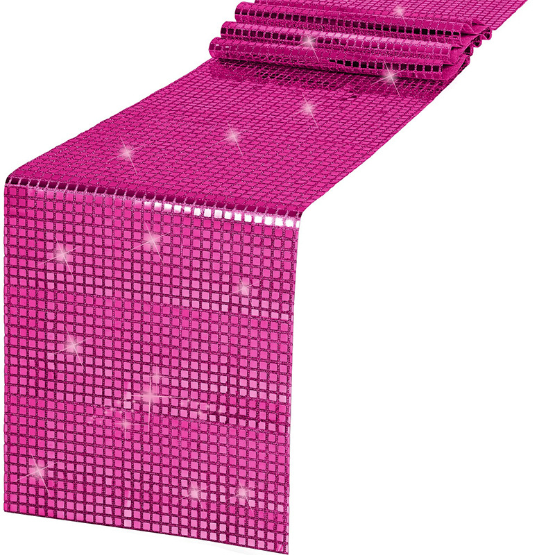 Glanzende spiegel goud/zilverf - Table Runner Sequin recensie en prijs