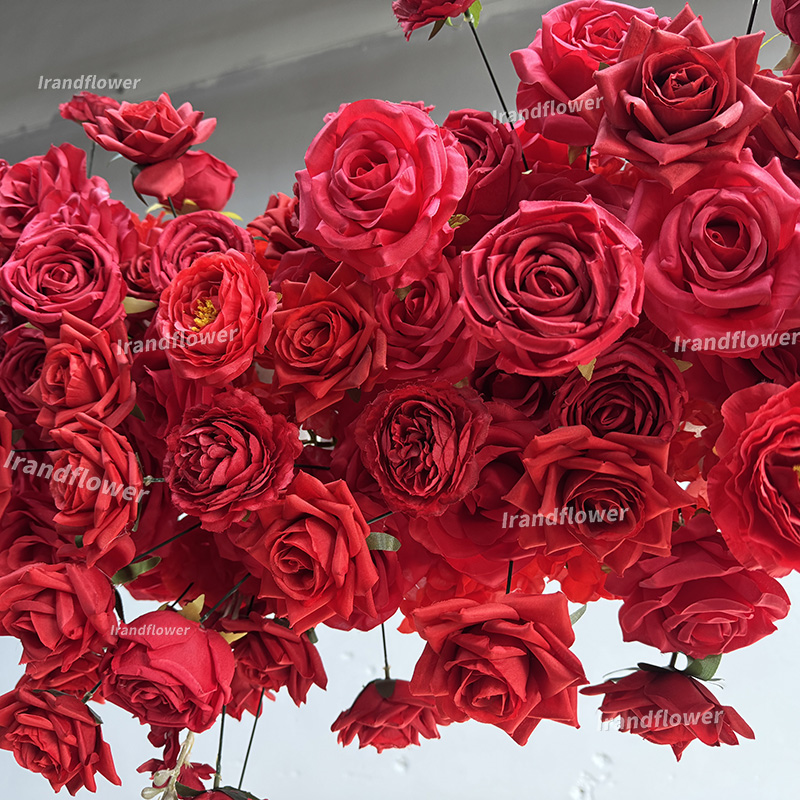 Rode hartvormige kunstbloemen  - Wedding Arch Flower recensie en prijs
