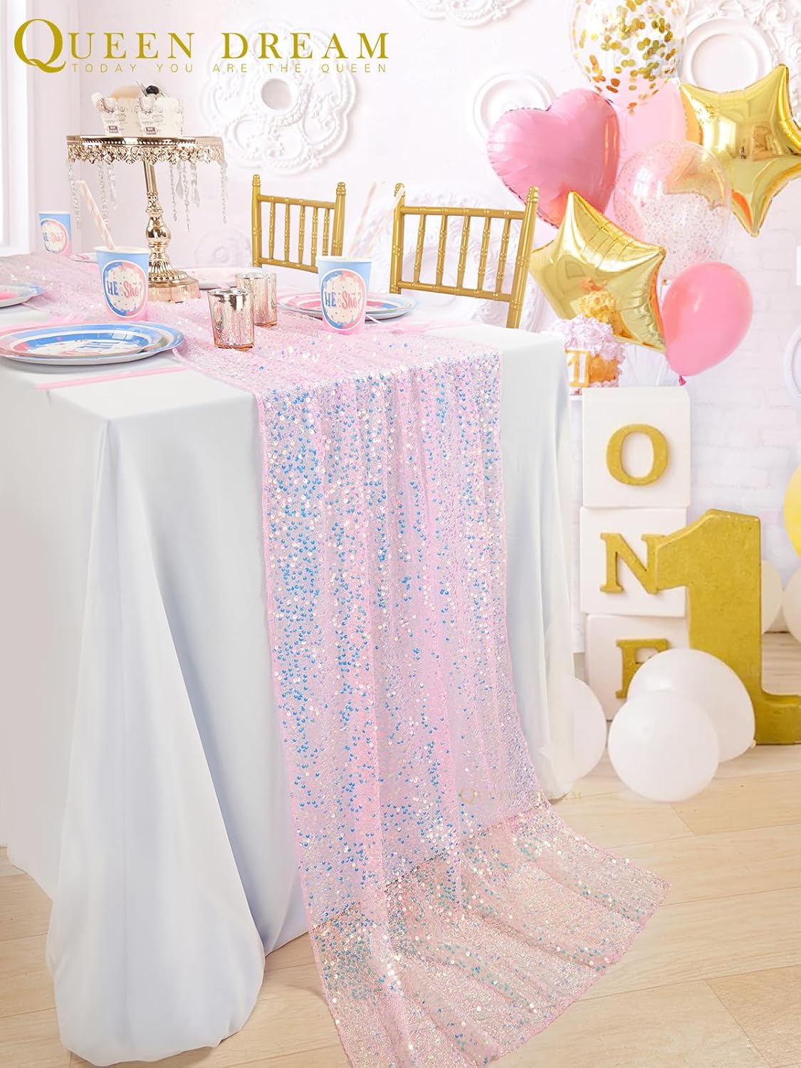 Glitter iriserende pailletten  - Table Runner Sequin recensie en prijs