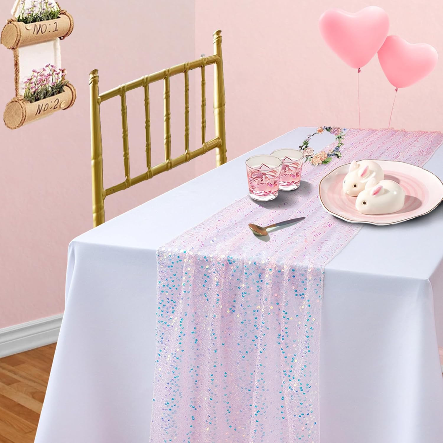 Glitter iriserende pailletten  - Table Runner Sequin recensie en prijs