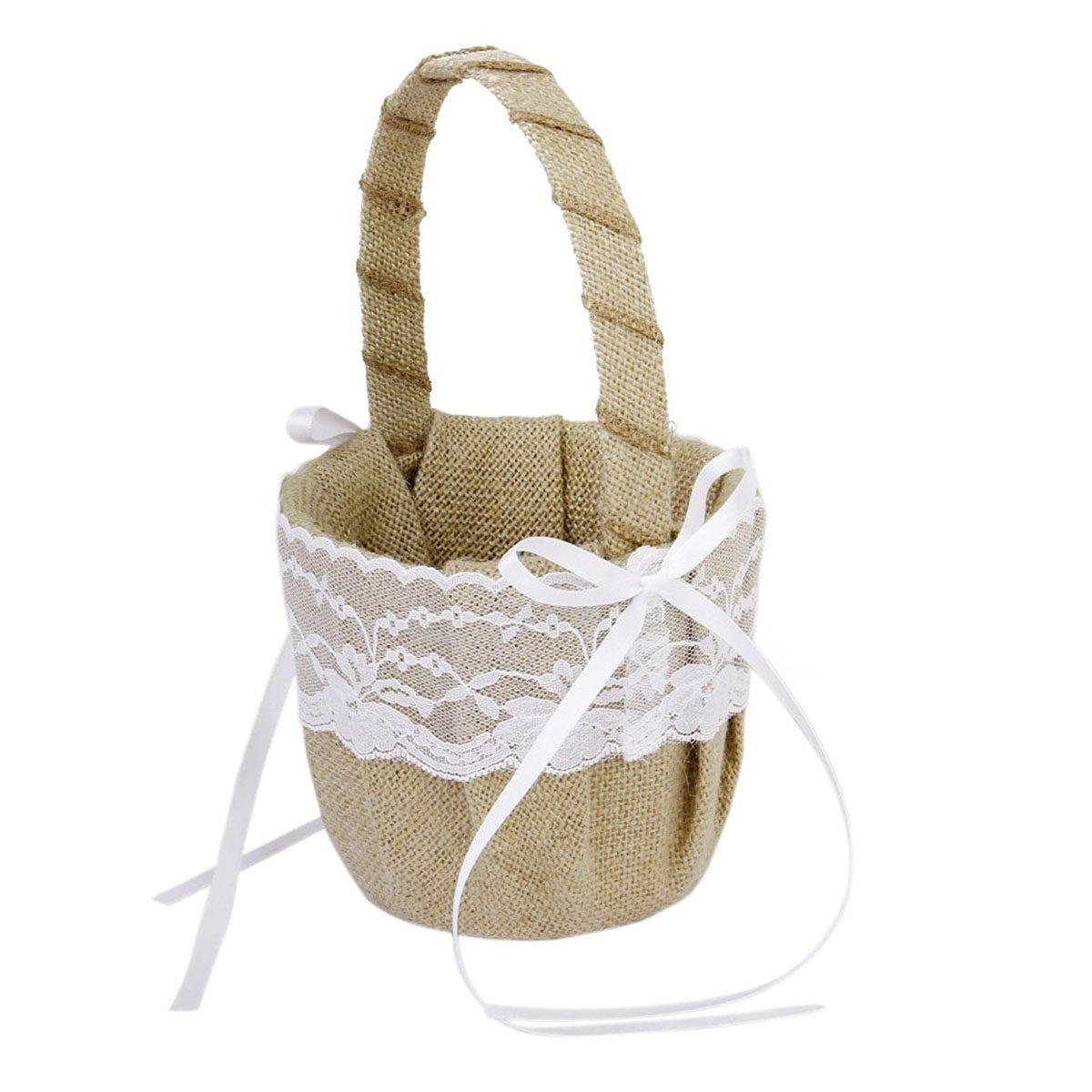 Set van 6 6'' jute kant bloeme - Ring Bearer Pillow recensie en prijs